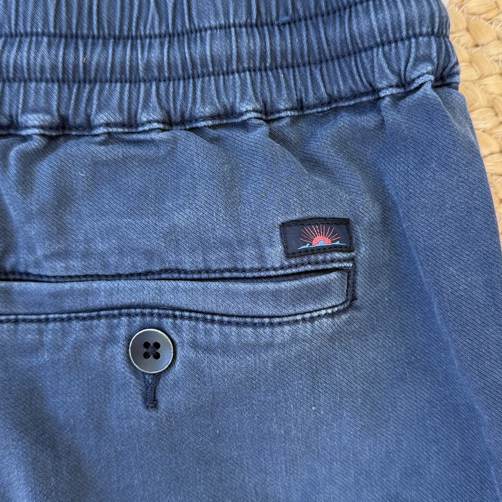 Faherty Essential Drawstring Short- Navy Elastic-… - image 3